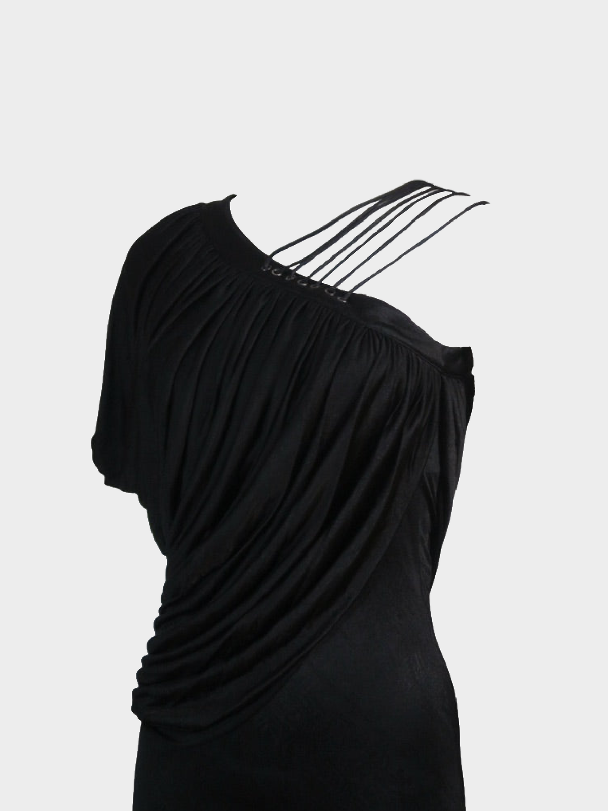 Givenchy SS 2009 Black Asymmetric One-Shoulder Gown