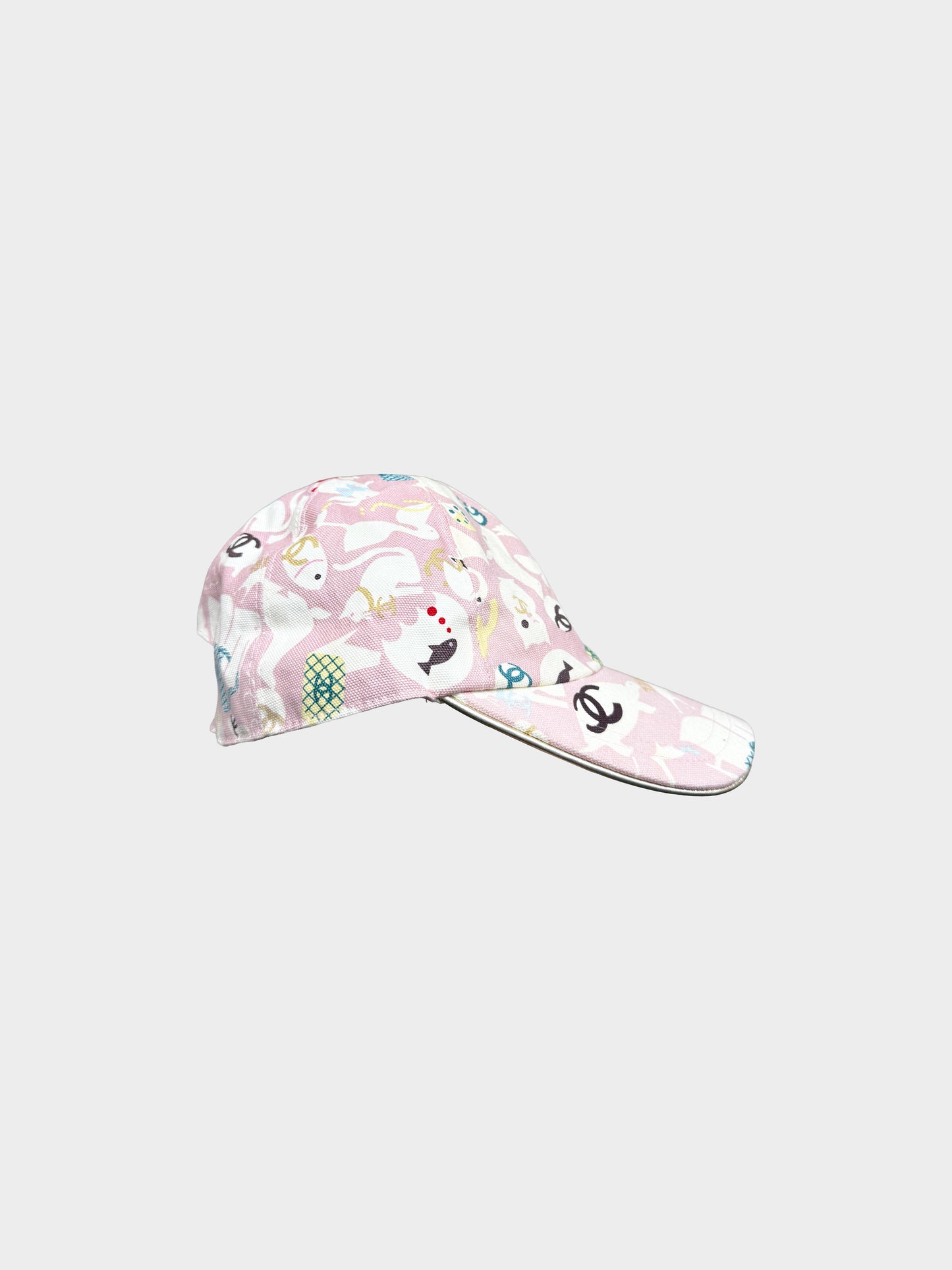 Chanel SS 2007 Light Pink Baby Animals Print Cap