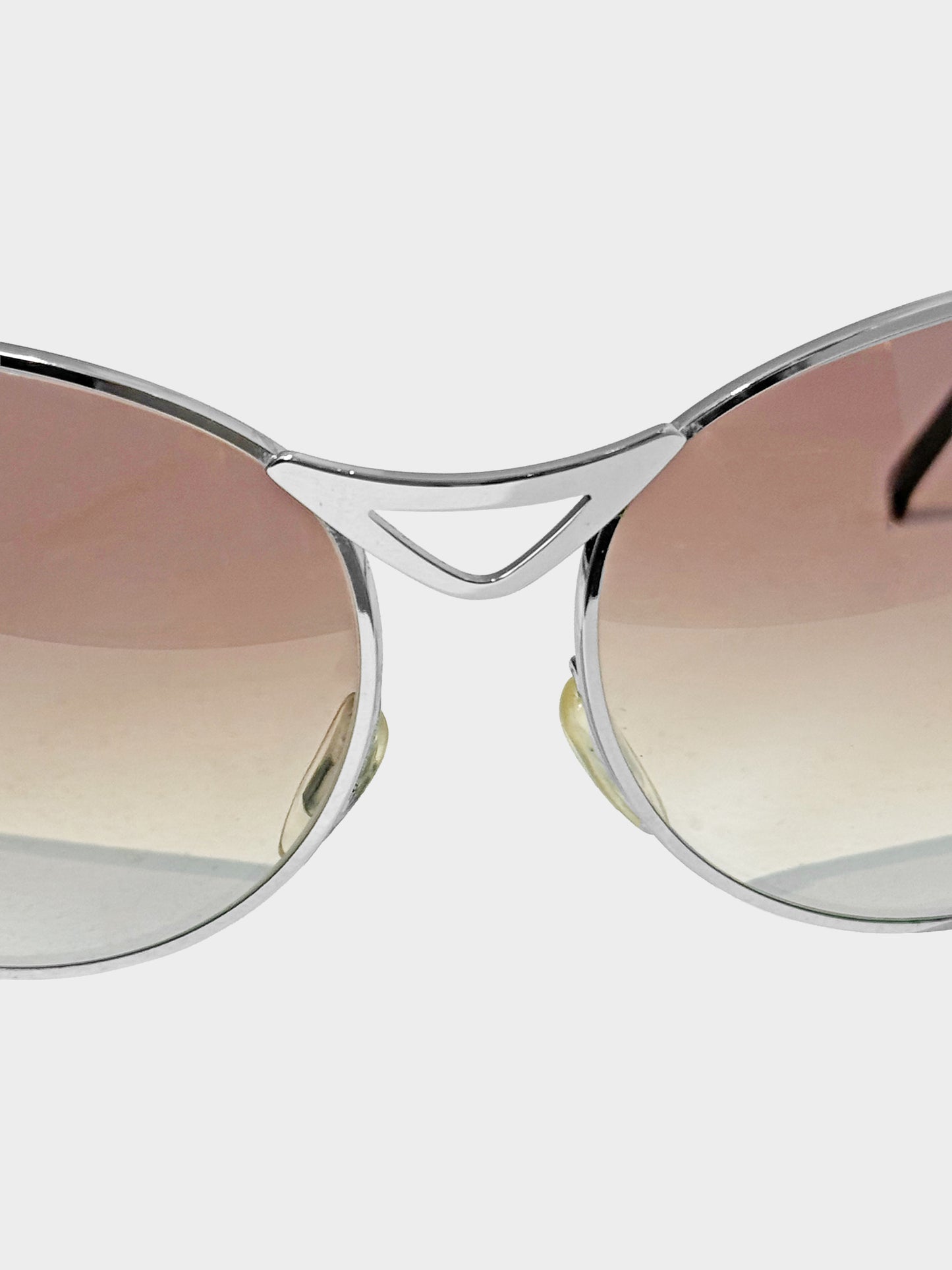 Christian Dior 1990s Brown and Silver Aviator Sunglasses