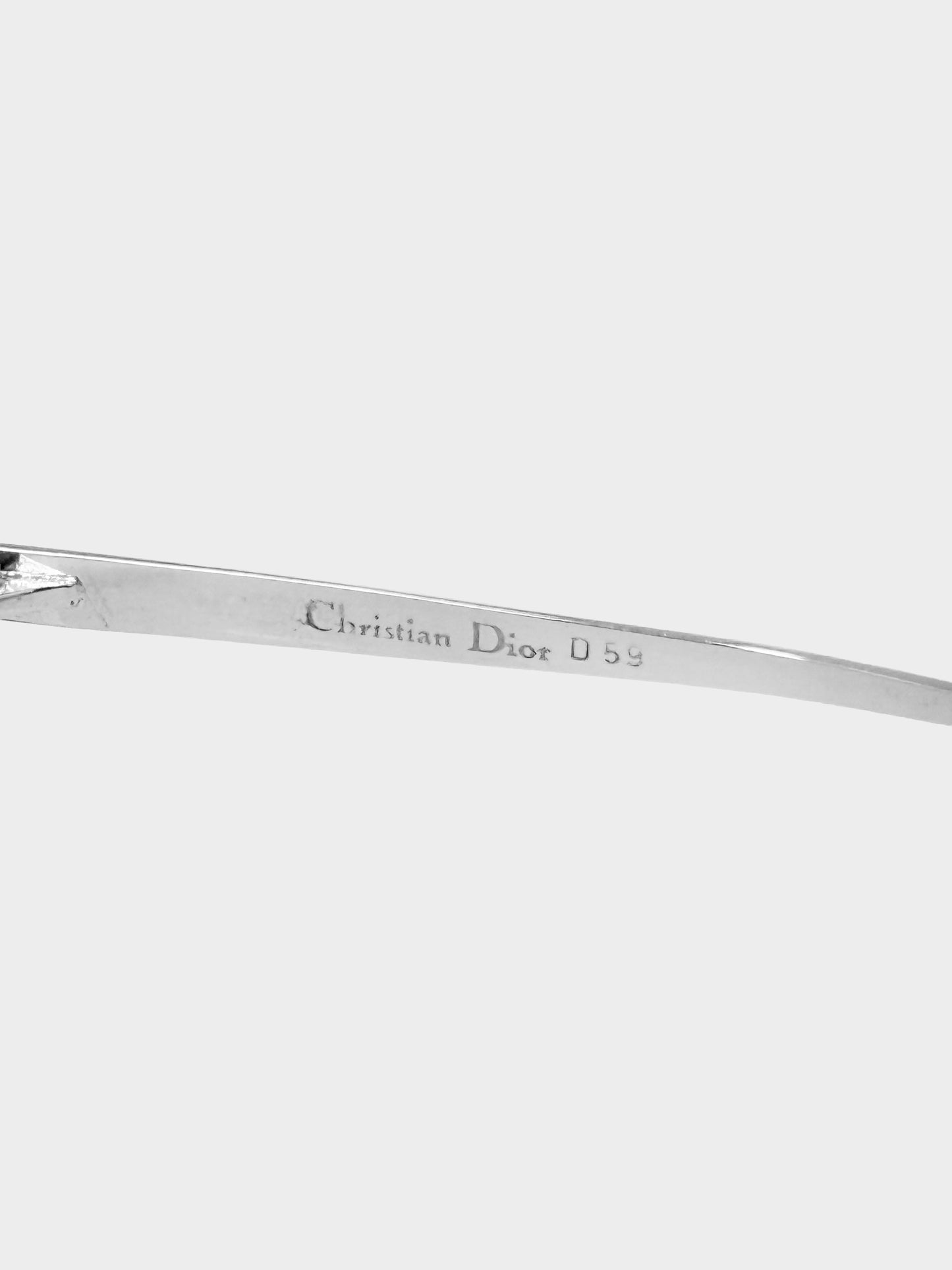 Christian Dior 1990s Brown and Silver Aviator Sunglasses
