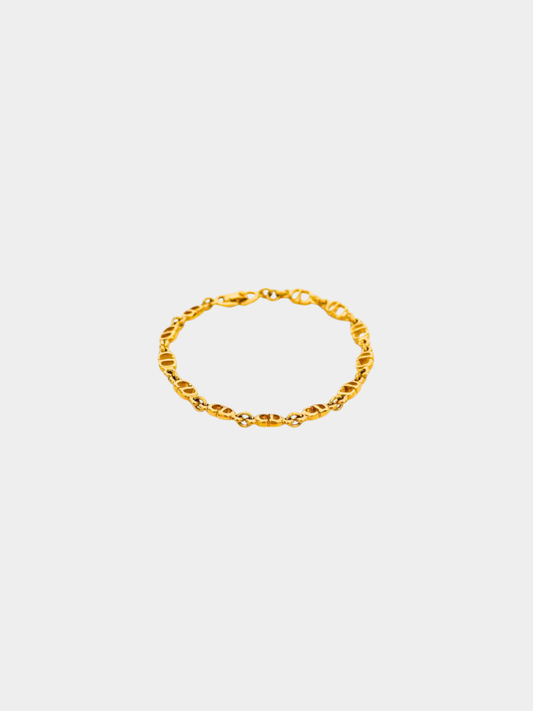 Christian Dior 2000s Gold Plated Metal CD Bracelet