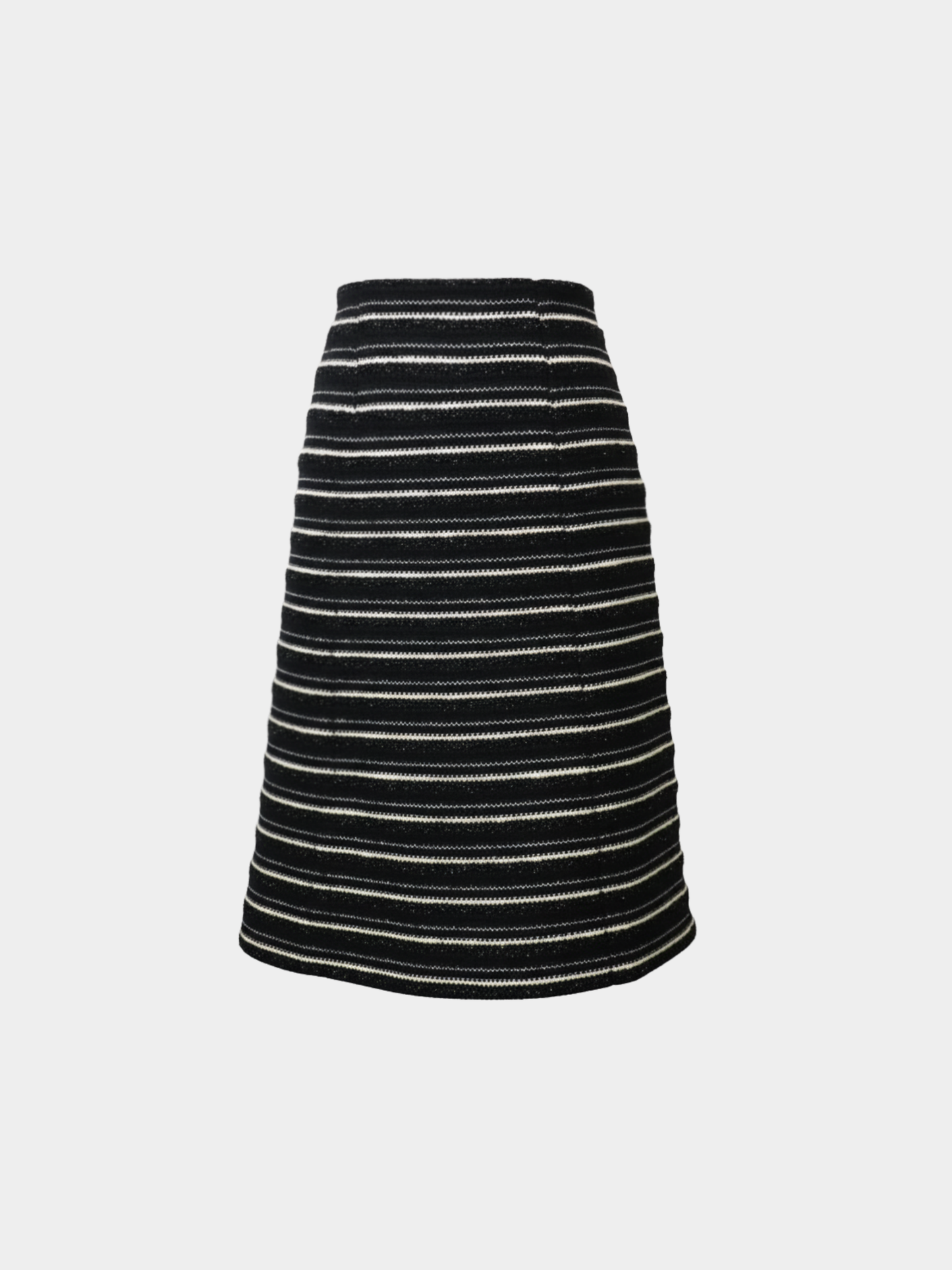 Chanel 2000s Black Tweed Flared Skirt