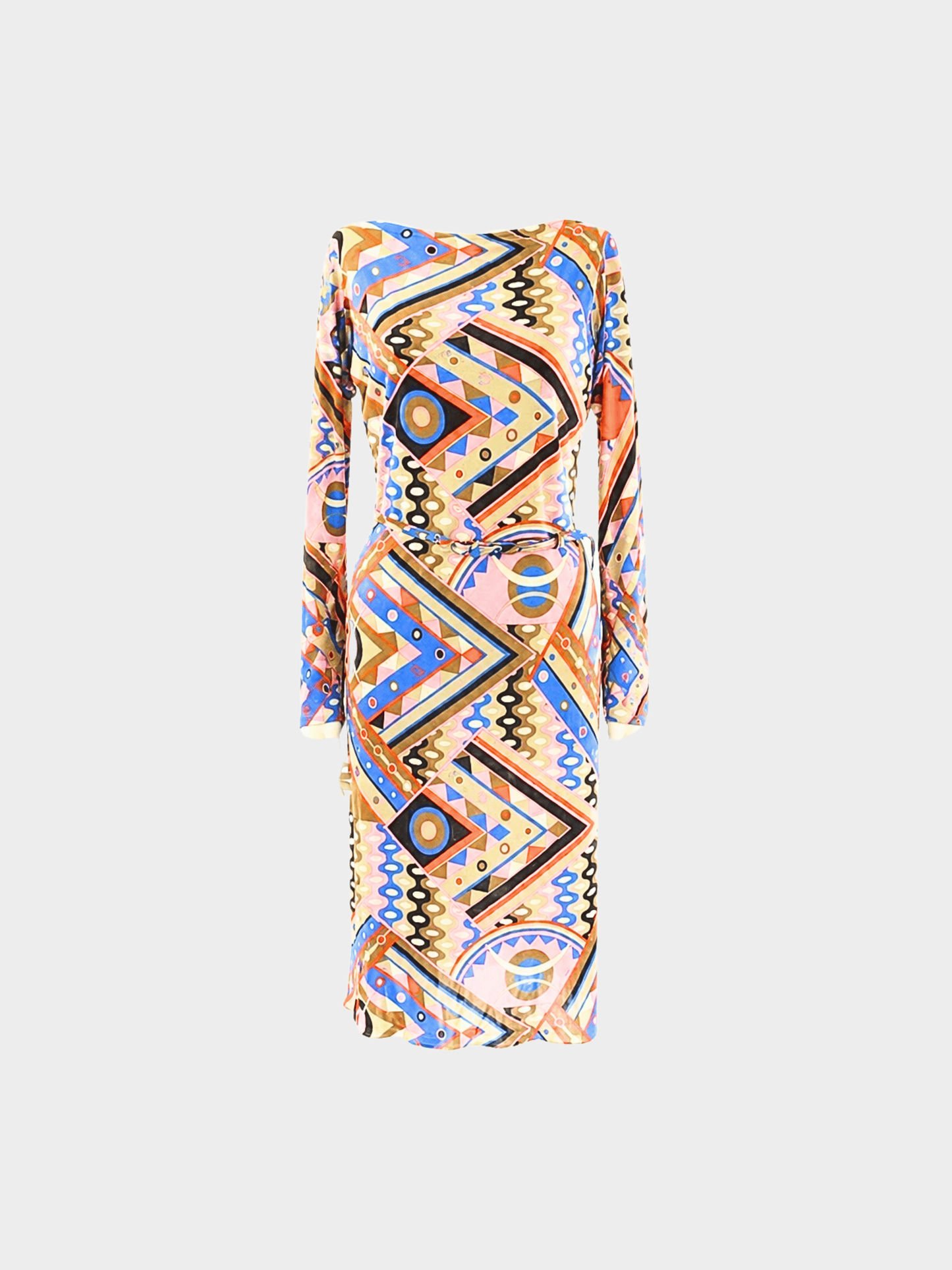 Emilio Pucci 2020 Multicolour Graphic Print Midi Dress