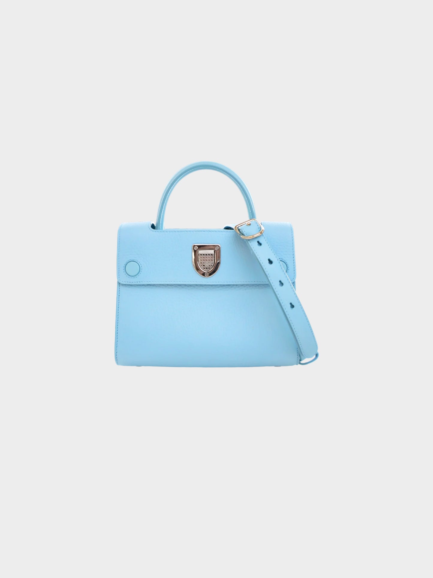 Christian Dior 2010s Light Blue Diorever Mini 2-Way Bag