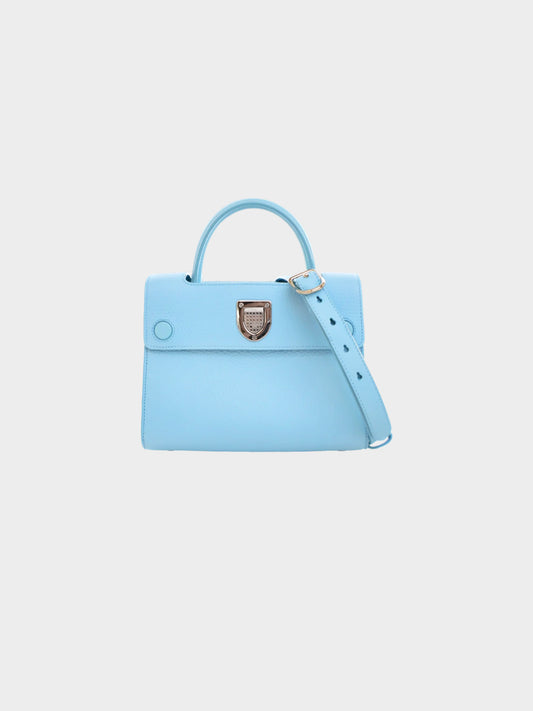 Christian Dior 2010s Light Blue Diorever Mini 2-Way Bag