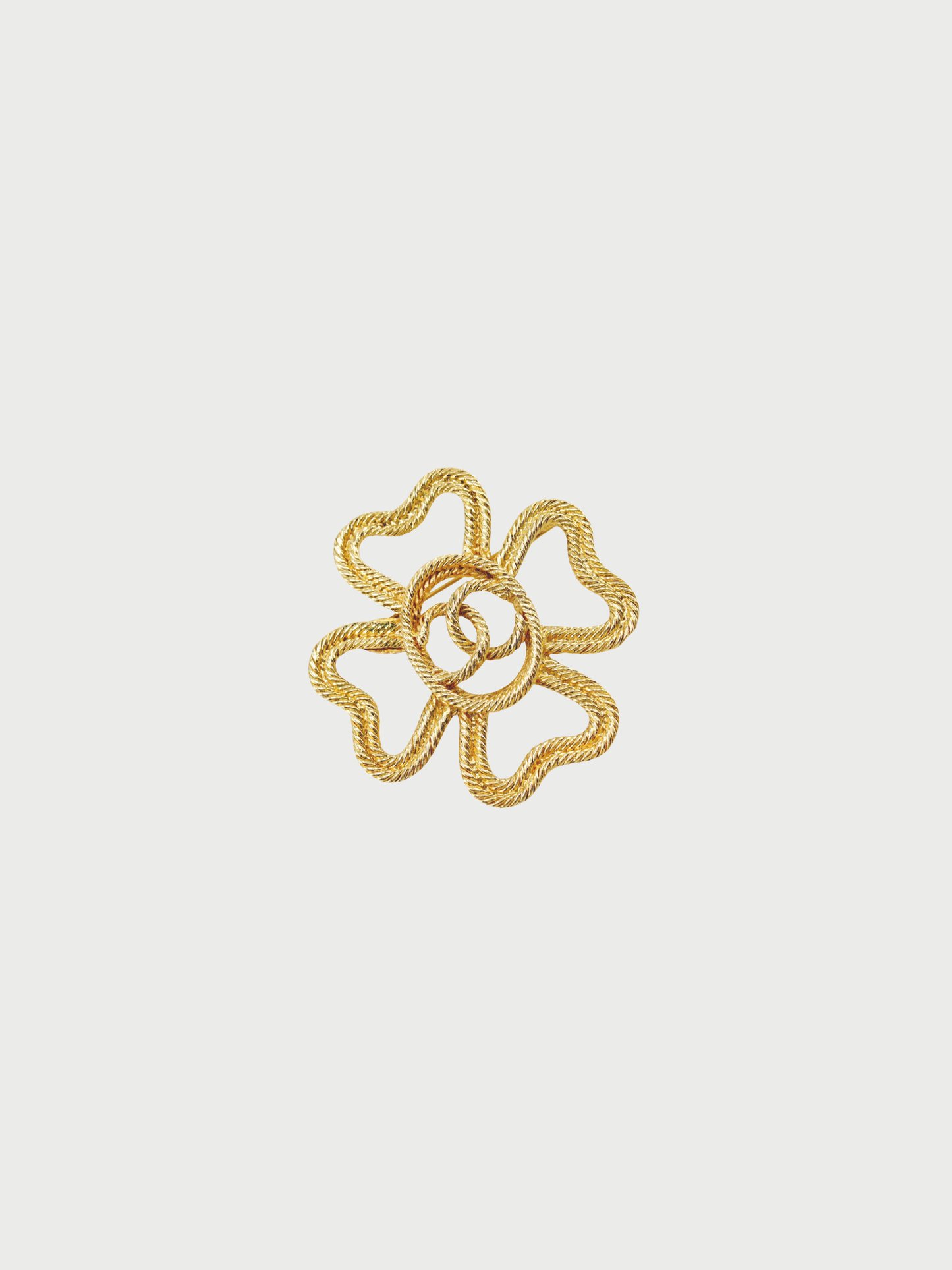 Chanel 1990s Gold Plated COCO Mark Brooch
