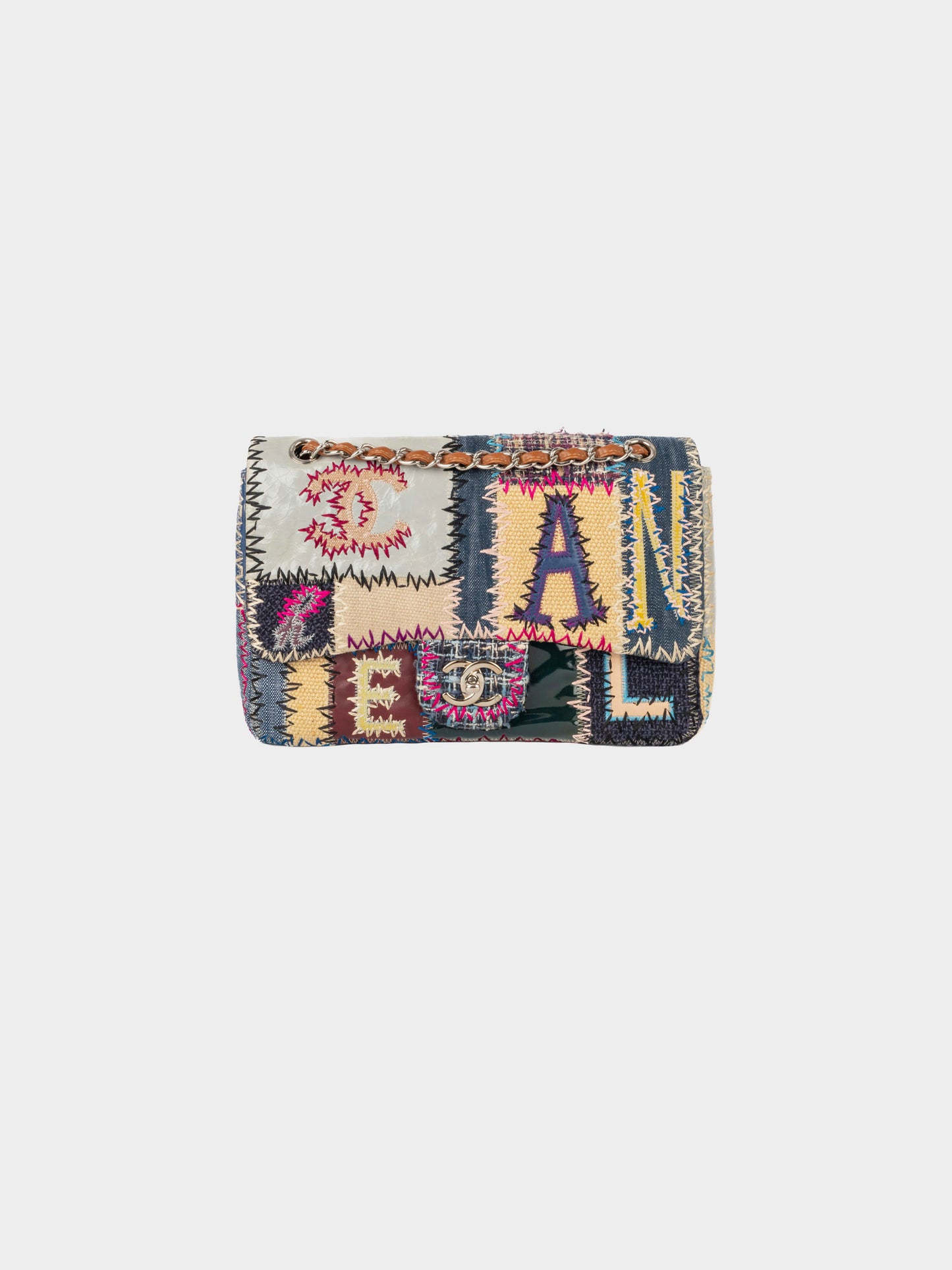 Chanel 2012 Multi-material Patchwork Jumbo Flap Bag