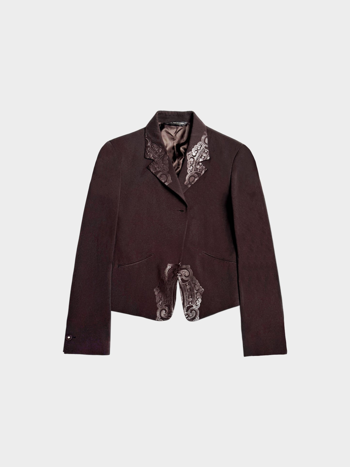 Marithe Francois Girbaud 2000s Brown Tailored Blazer
