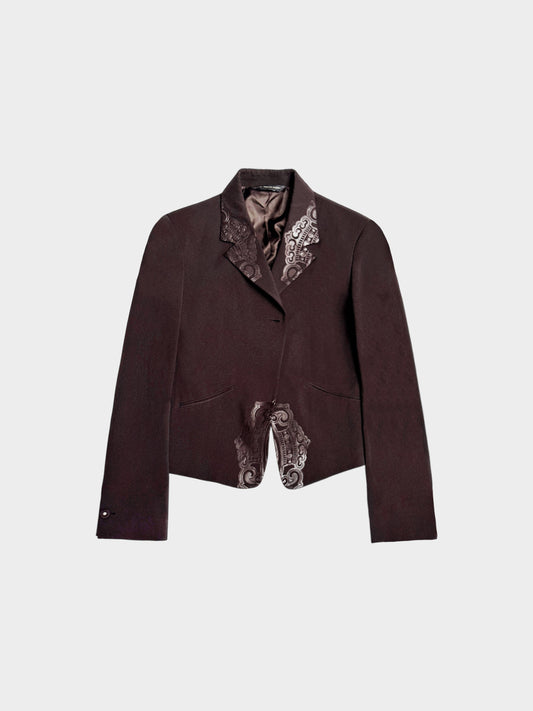 Marithe Francois Girbaud 2000s Brown Tailored Blazer