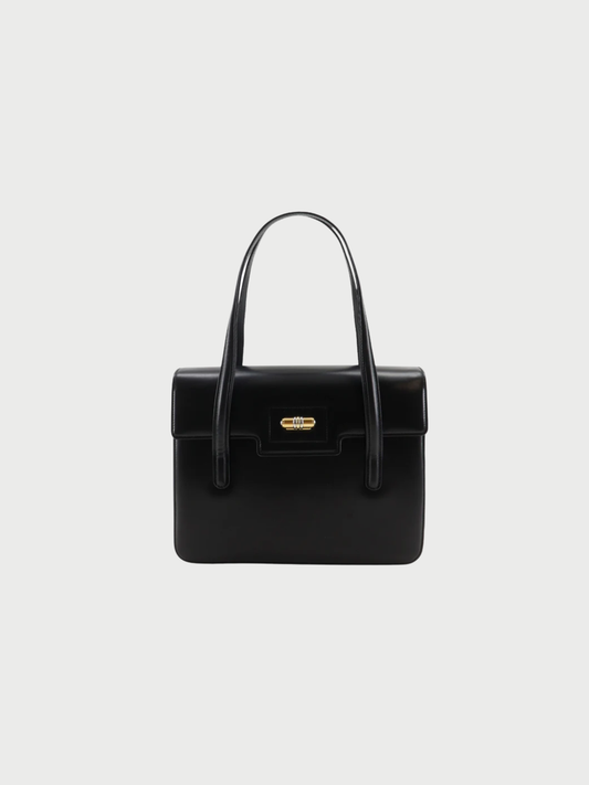 Gucci 1980s Black Calfskin Old Gucci Handbag