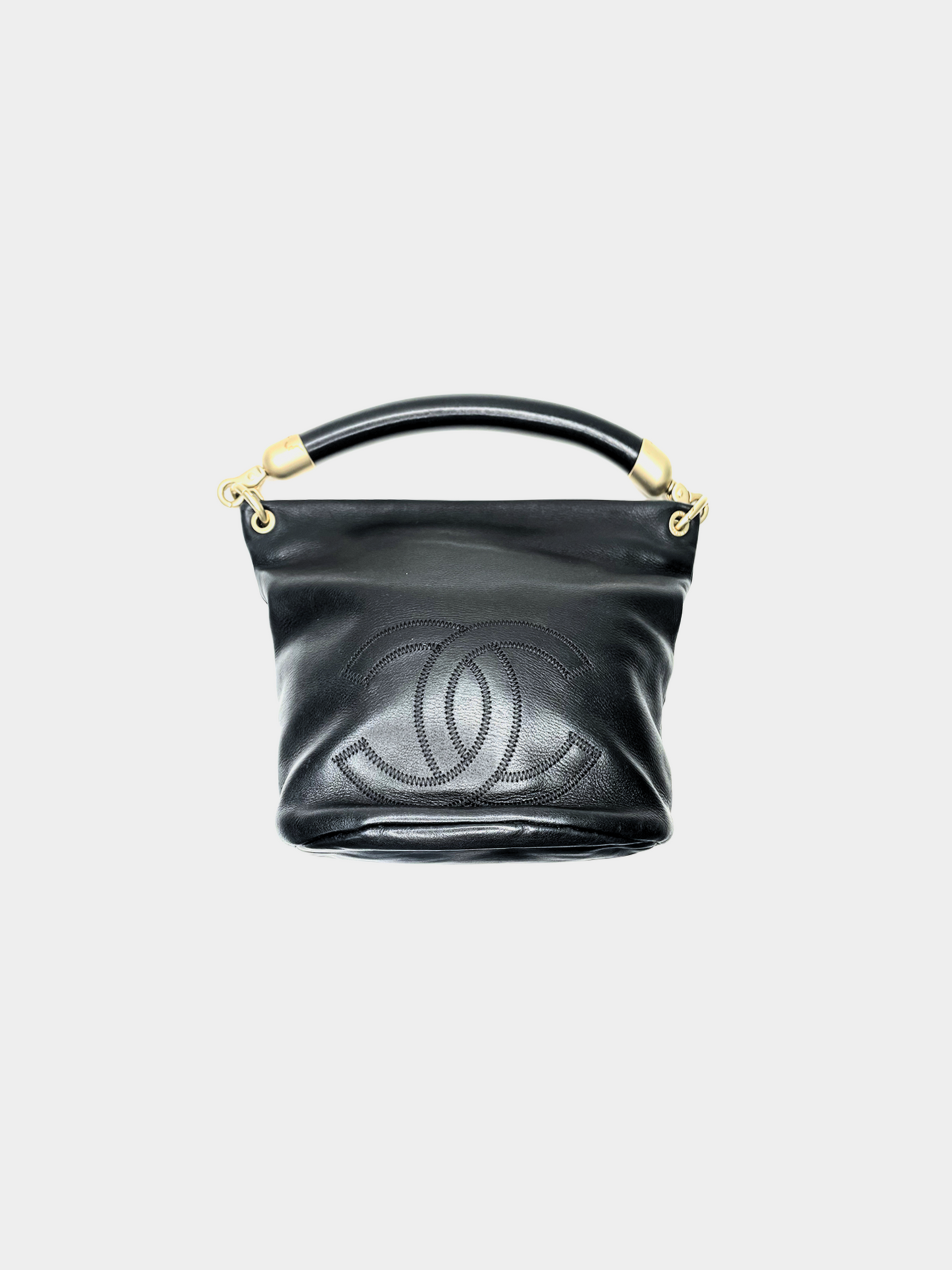 Chanel 2003 Black CC Bucket Bag