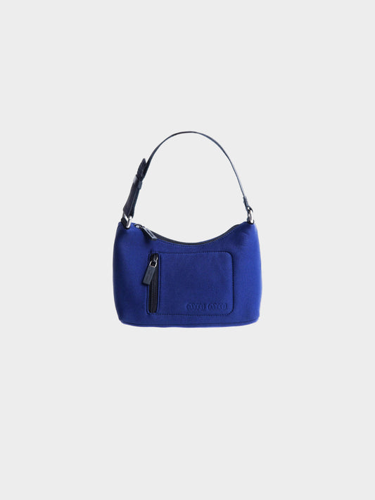 Miu Miu SS 1999 Navy Neoprene Mini Bag