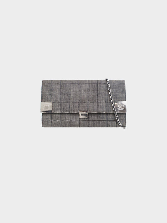 Chanel 2002-2003 Vintage Denim Chocolate Bar Flap Bag