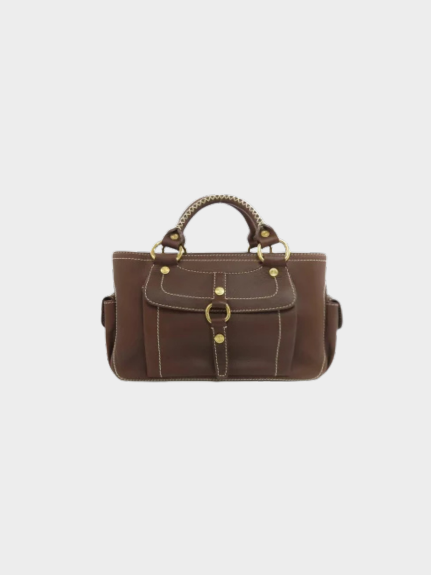 Celine 2000s Dark Brown Leather Boogie Bag