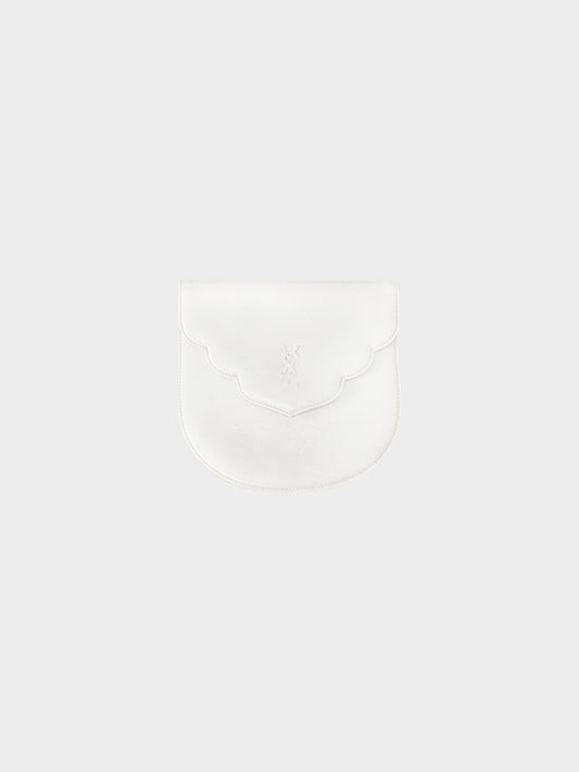 Yves Saint Laurent 2000s Off-White Saffiano Leather Shoulder Bag