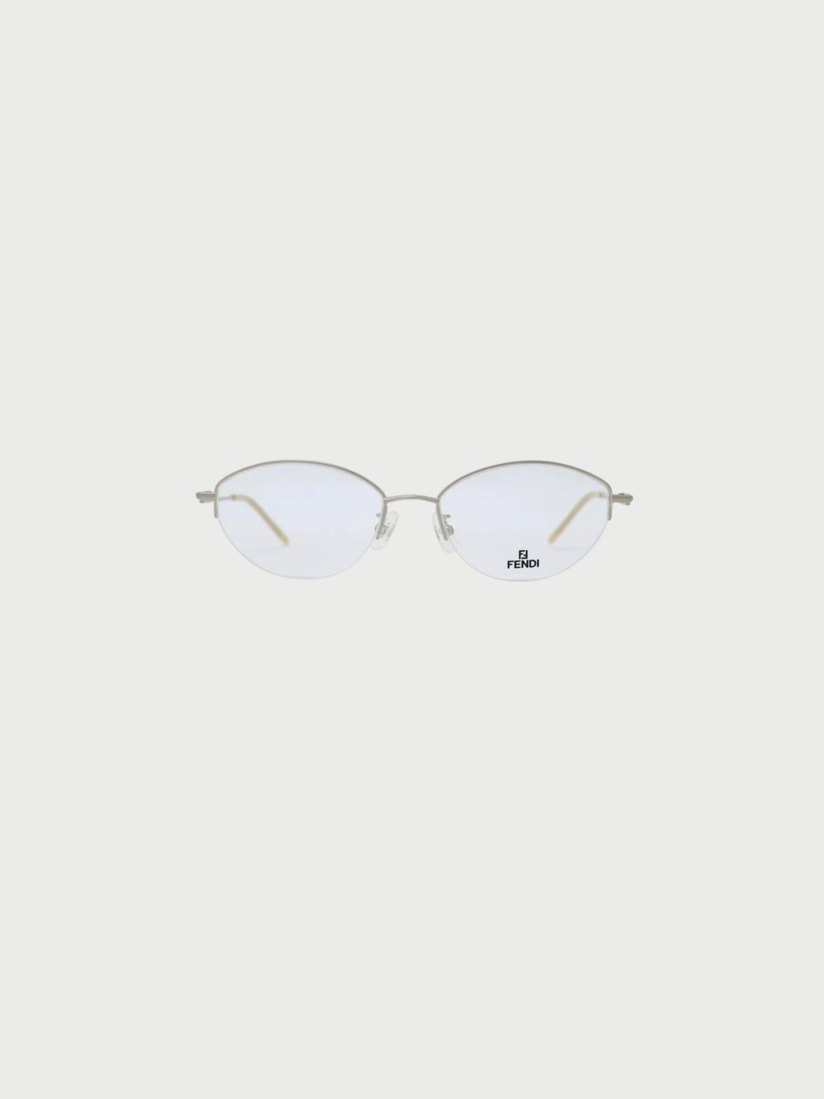 Fendi 2000s Silver Stainless Steel Glasses