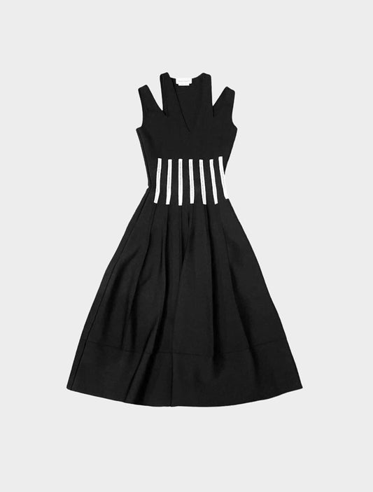 Alexander McQueen 2022 Cut-Out Corset Midi Dress
