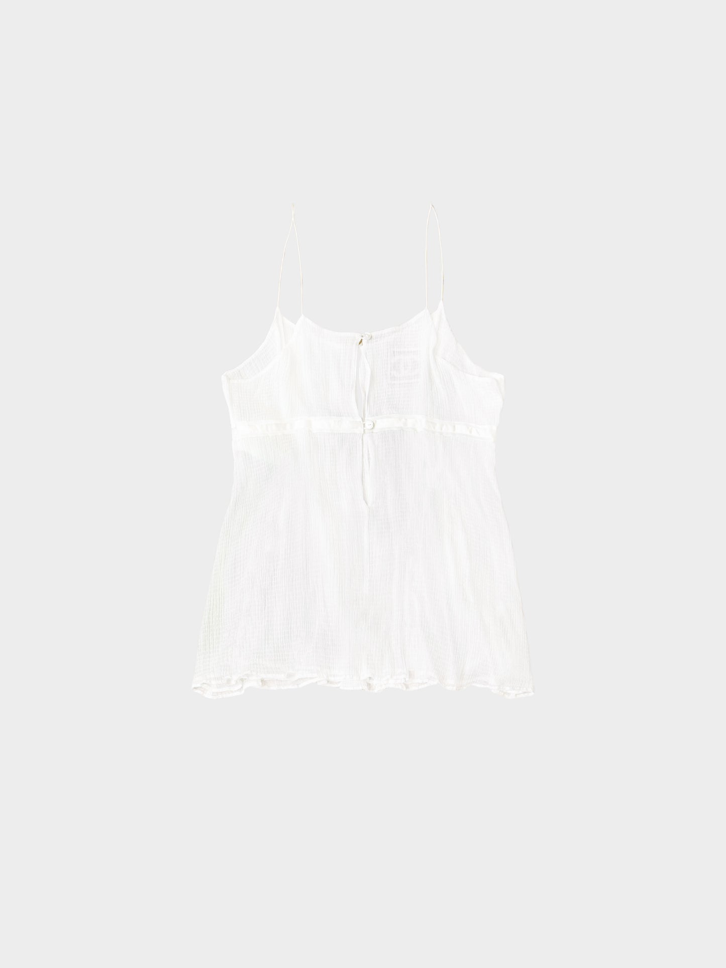 Chanel Sport 2008 White Sheer Silk Top