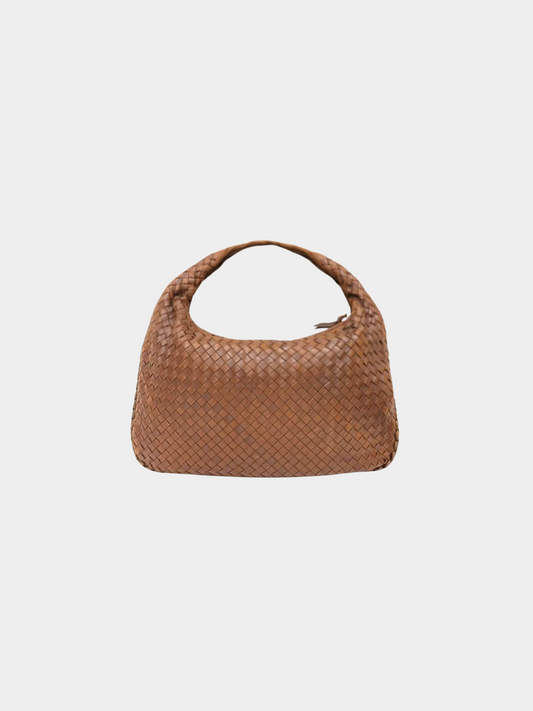 Bottega Veneta 2000s Brown Intrecciato One-Shoulder Bag