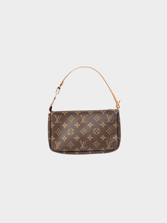 Louis Vuitton 1990s Brown Monogram Canvas Pochette Accessoires