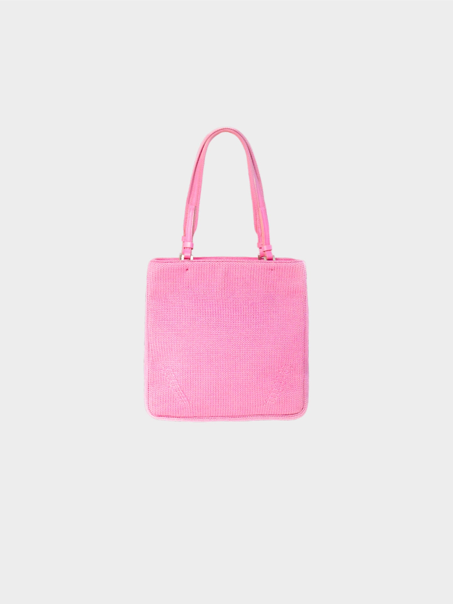 Prada FW 1999 Pink Knitted Tote Bag