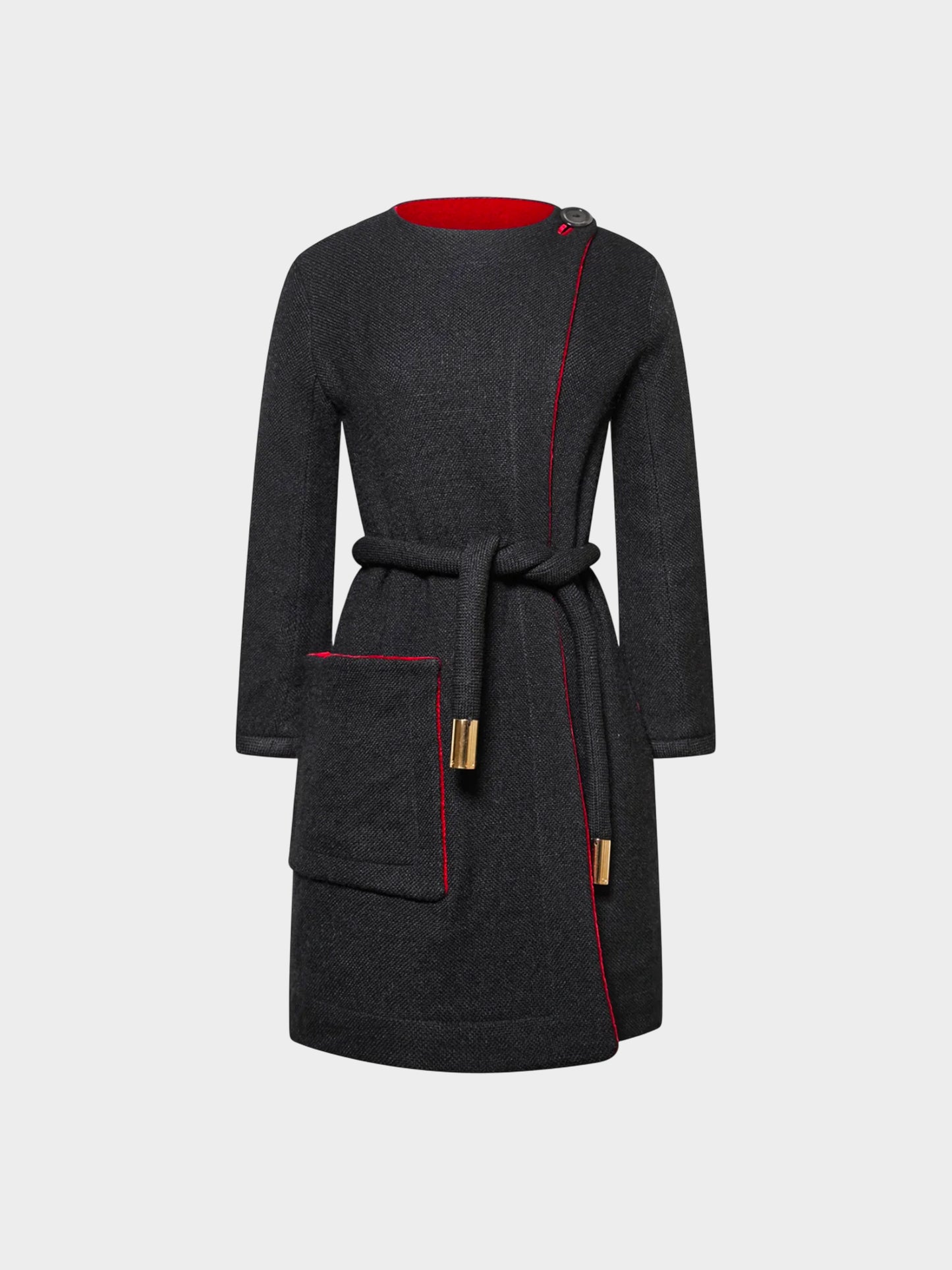 Louis Vuitton 2010s Black and Red Coat