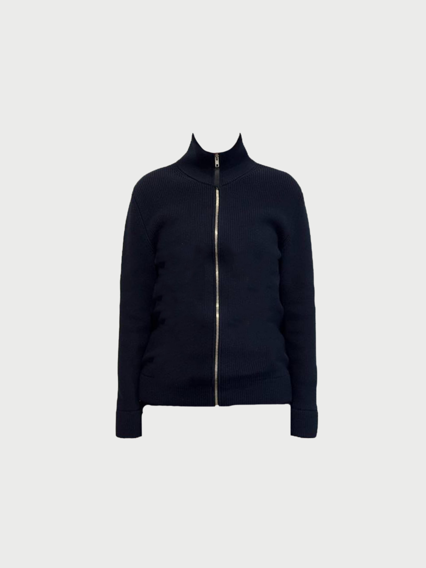 Maison Margiela 2010s Navy Knit 4-Stitch Cardigan