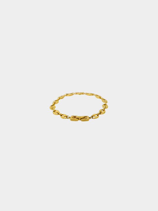 Givenchy 2000s Gold Logo Plated Bracelet