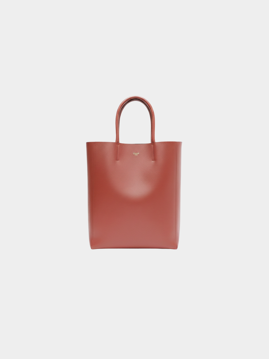Celine 2010s Bordeaux Leather Vertical Cabas Small Bag