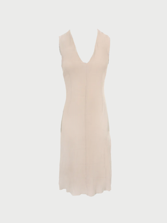 Maison Martin Margiela 1990s Beige Sleeveless Long Dress