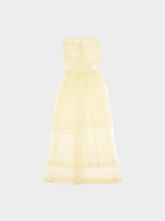Comme des Garçons 1997 Beige Tulle Layered See-through Dress