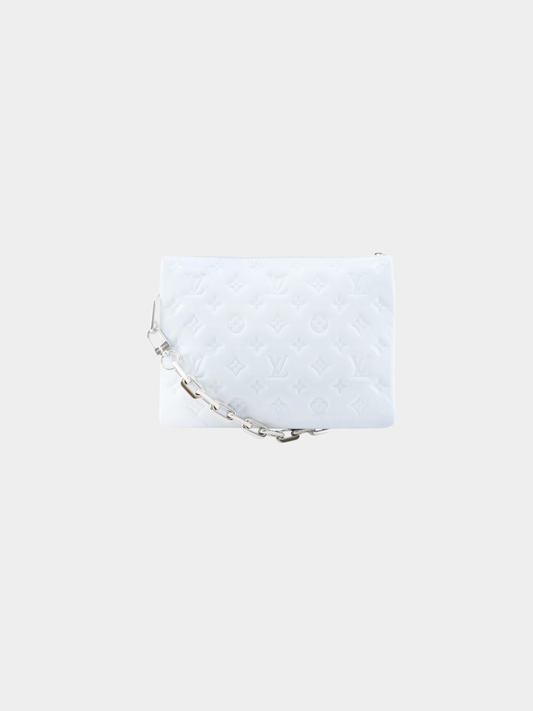 Louis Vuitton 2000s Blue Glacier Lambskin Kussan PM Shoulder Bag
