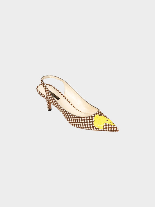 Louis Vuitton 2013 Check Pattern Pony Hair Pumps