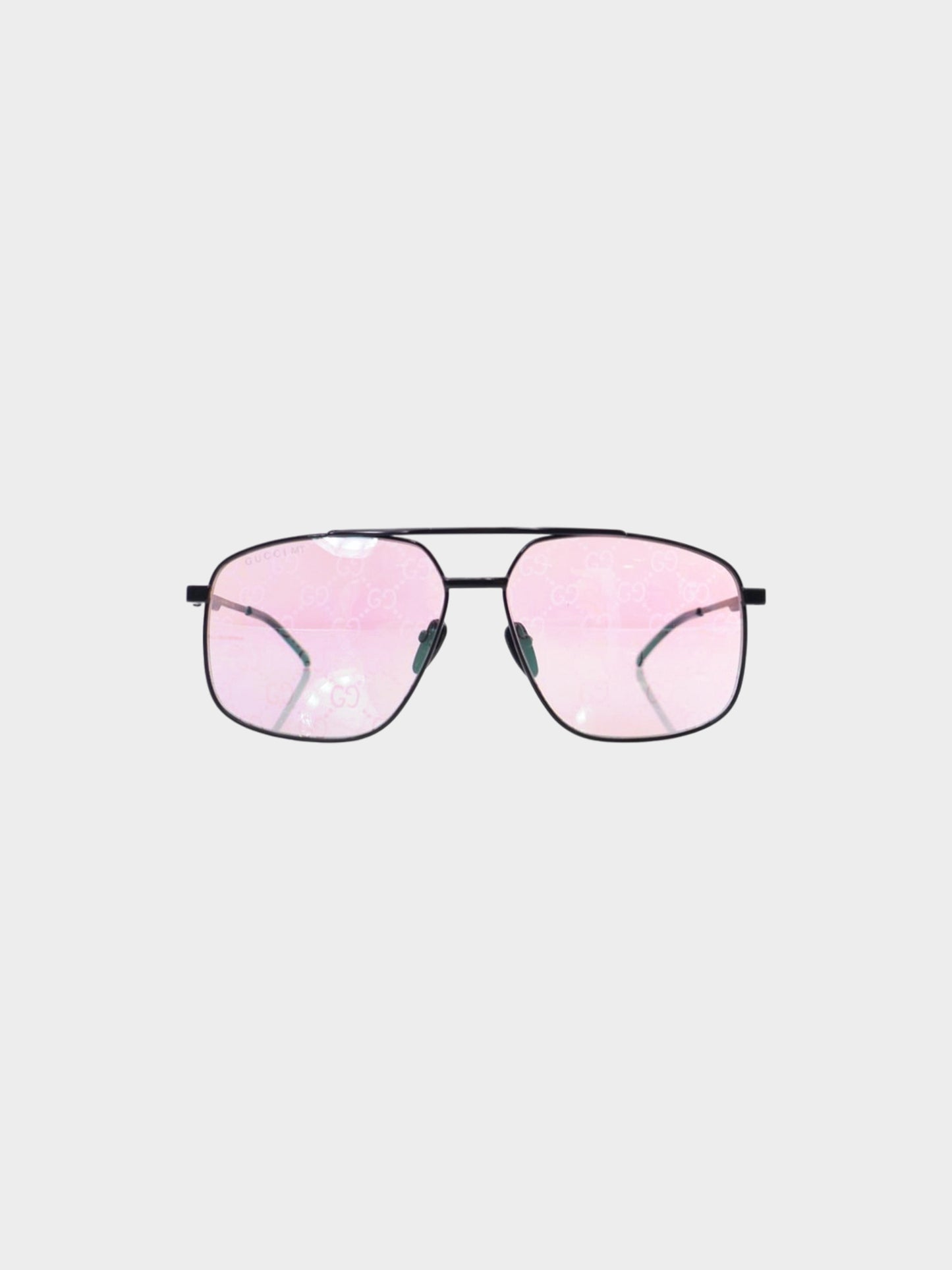 Gucci 2024 Black Metal Navigator Frame Sunglasses