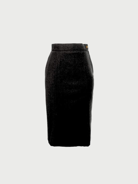 Vivienne Westwood 1990s Gray Beige Wool Skirt