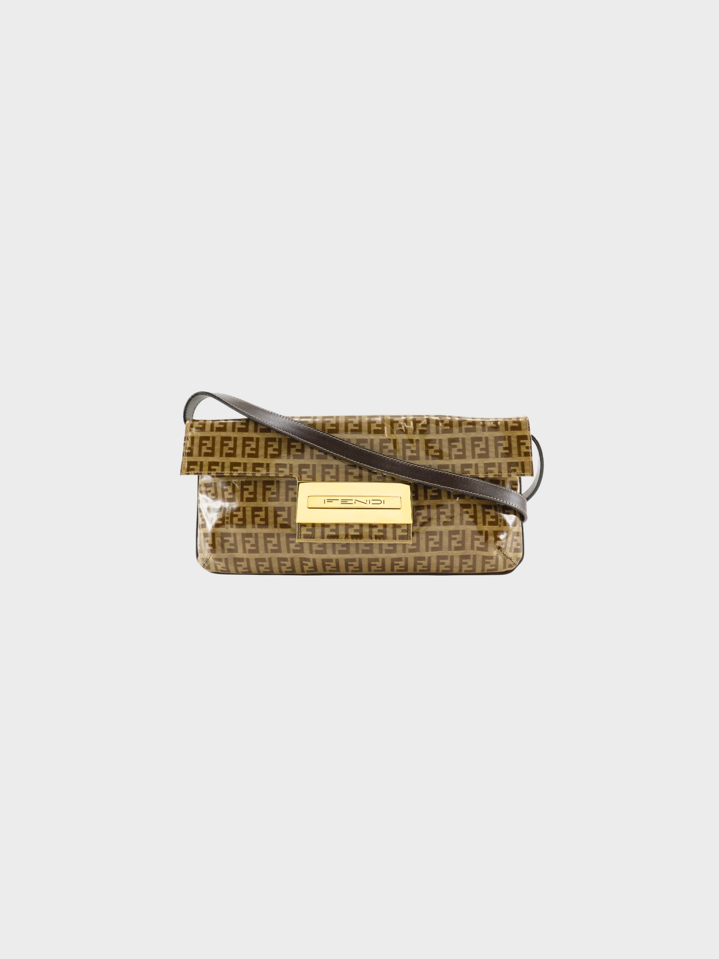 Fendi 2000s Vinyl Monogram Zucchino Two Way Shoulder Bag