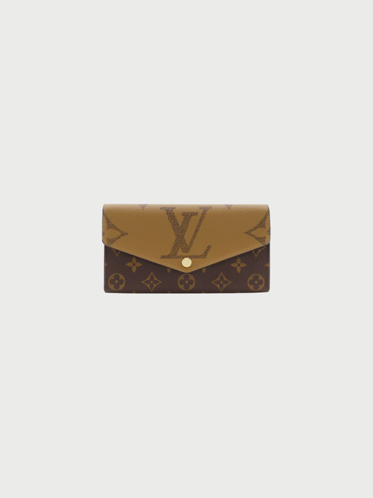 Louis Vuitton 2020s Brown Monogram Giant Reverse Sarah Wallet