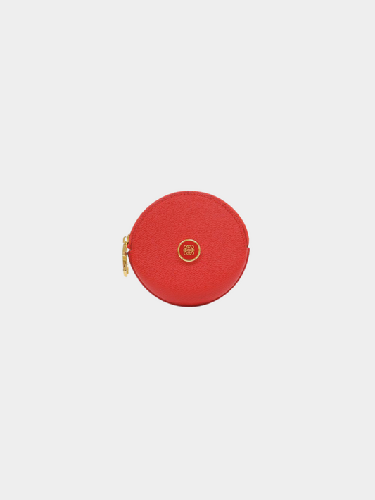 Loewe 2010s Red Anagram Coin Case
