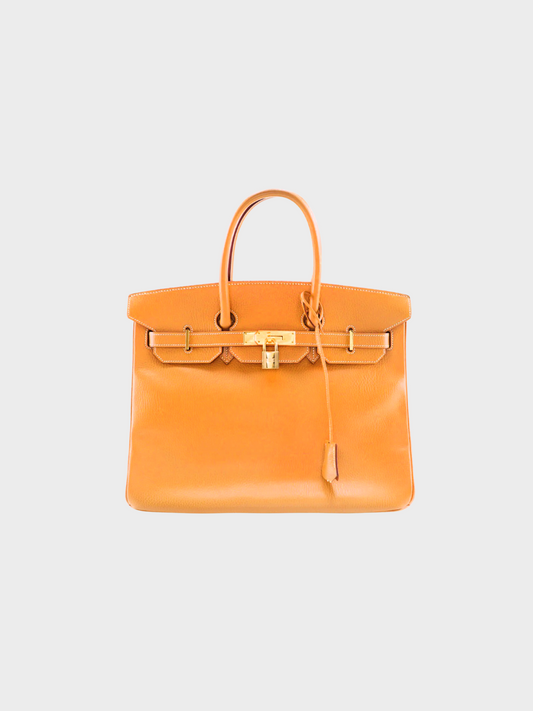 Hermès 2000 Brown Ardennes Gold Hardware Birkin 35