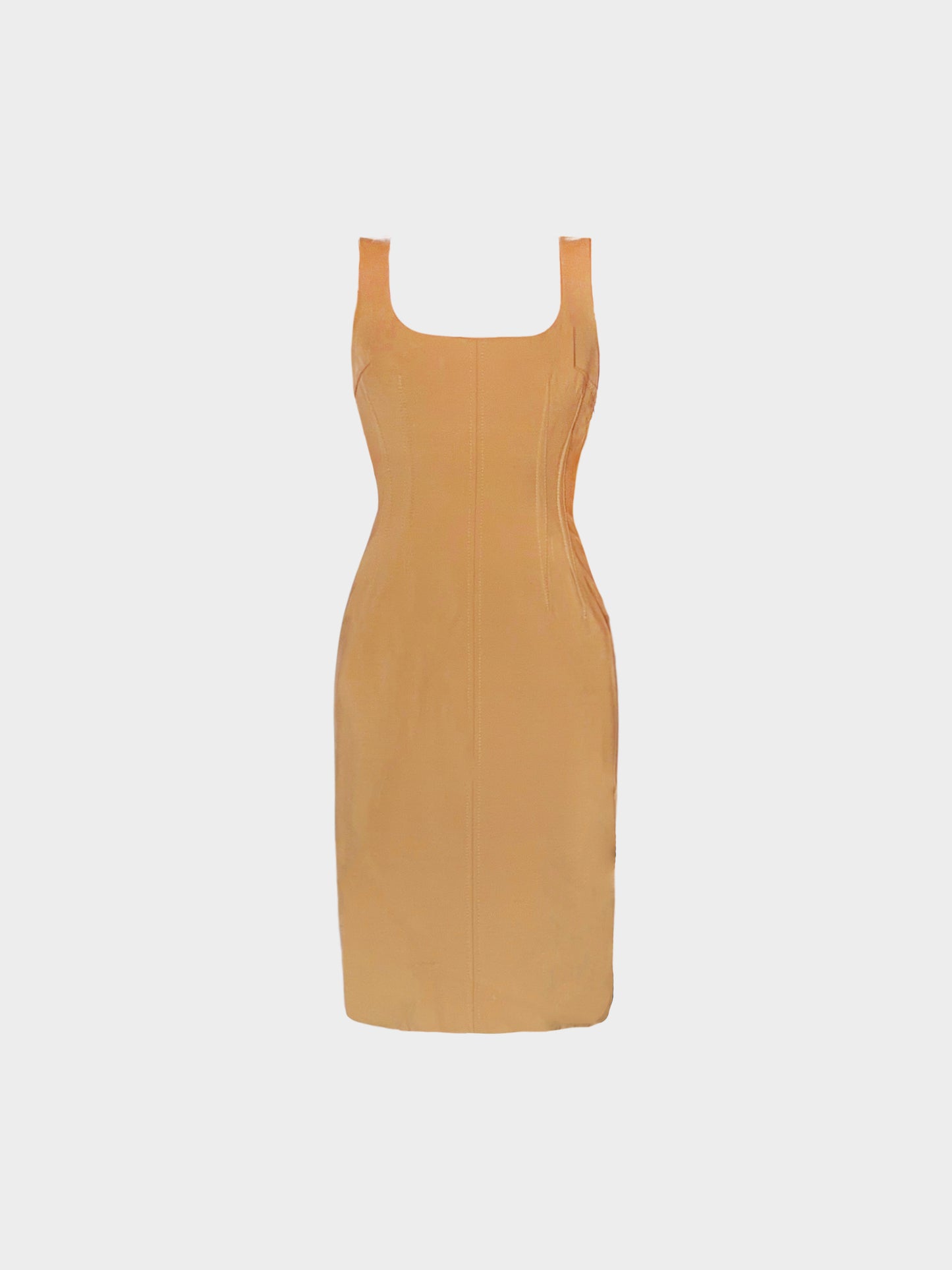 Dolce and Gabbana 2000s Beige Wool Crepe Dress