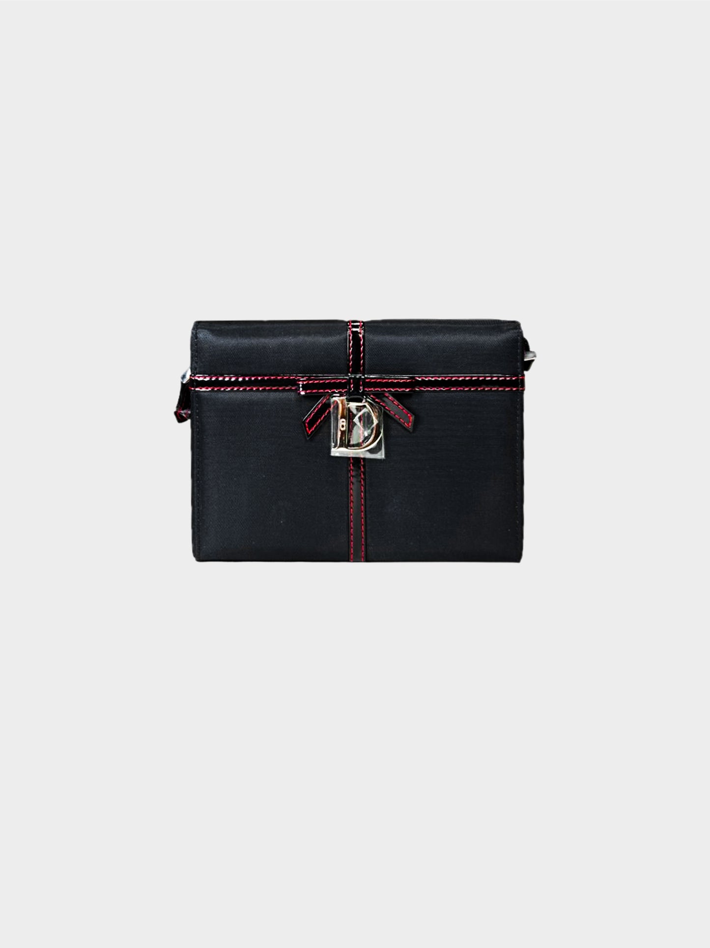 Christian Dior 2006 Black Ribbon Box Vanity Bag