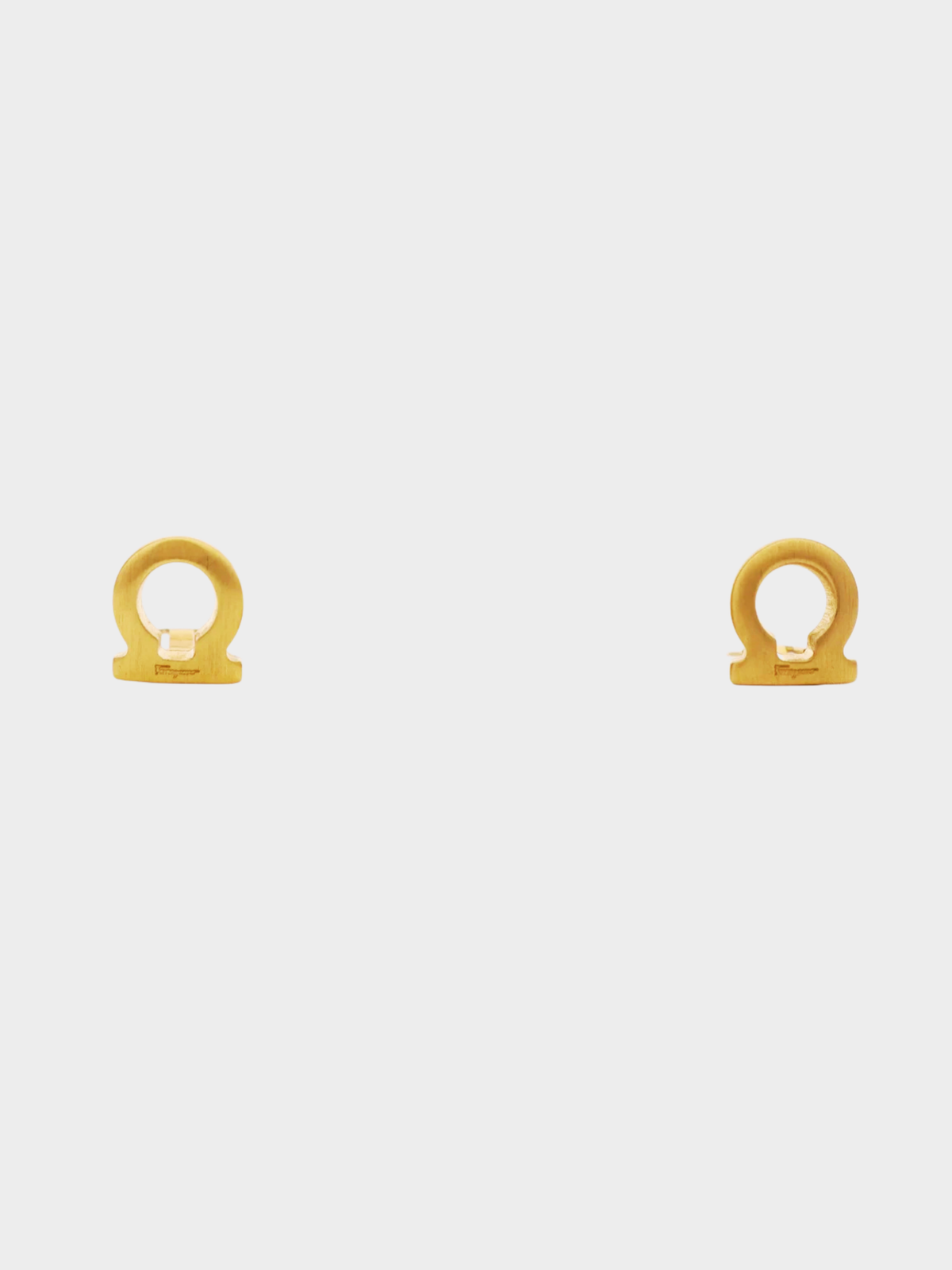 Salvatore Ferragamo 2000s Gold Gancini Earrings