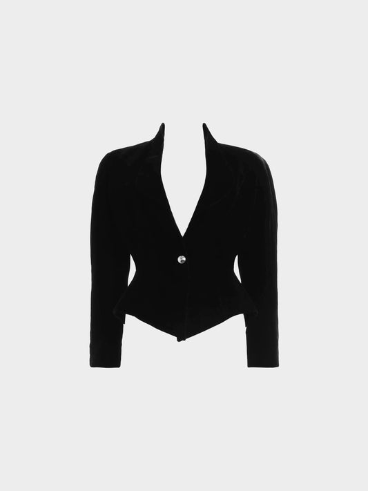 Thierry Mugler FW 1987-1988 Black Velvet Blazer