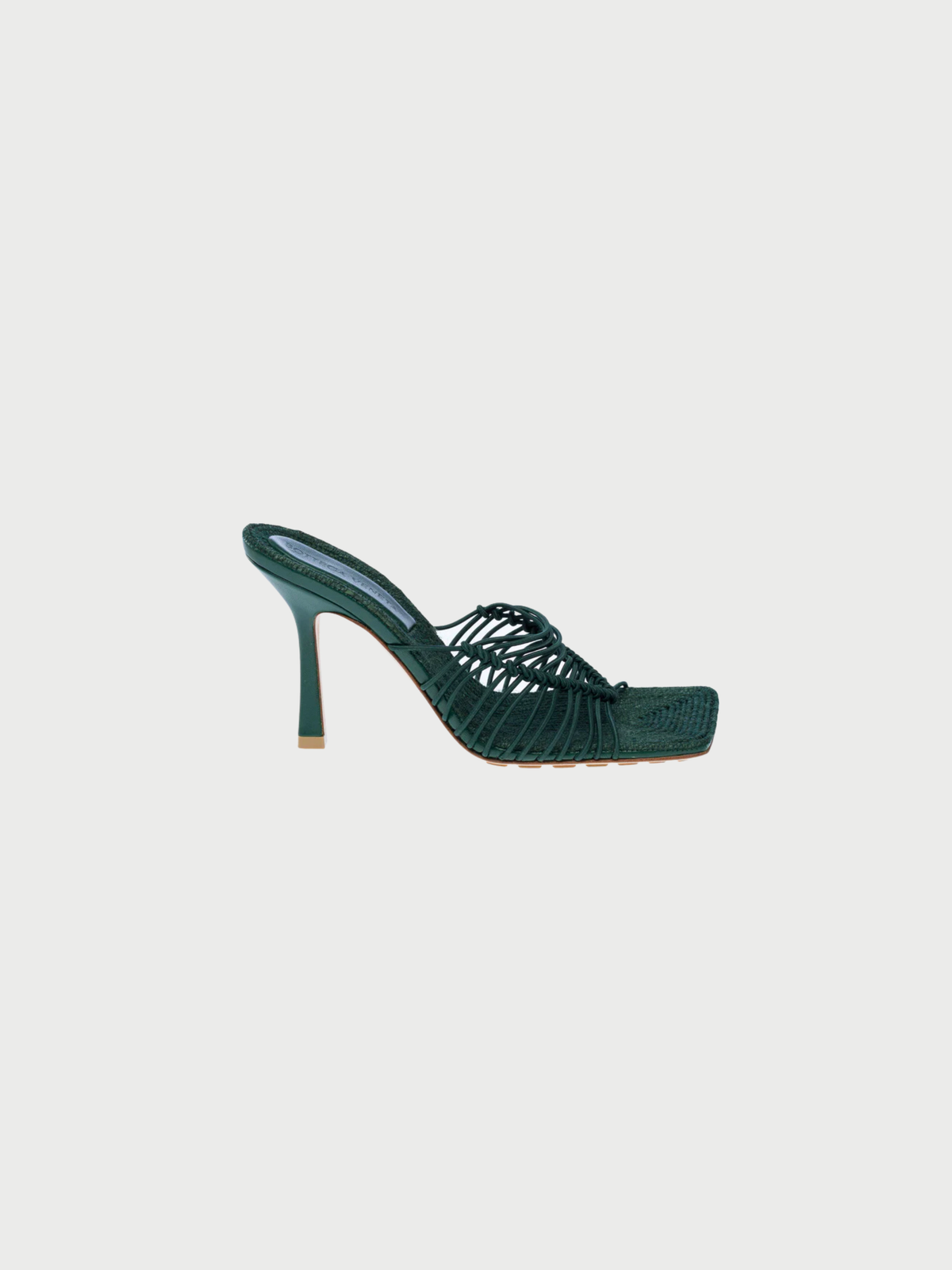 Bottega Veneta 2020s Emerald Green Leather Cindy Stretch Sandals