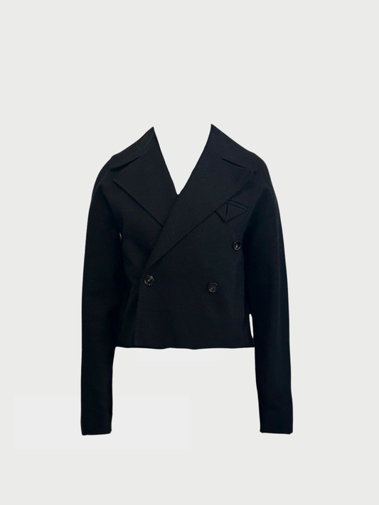 Bottega Veneta 2000s Black Cotton Short Jacket