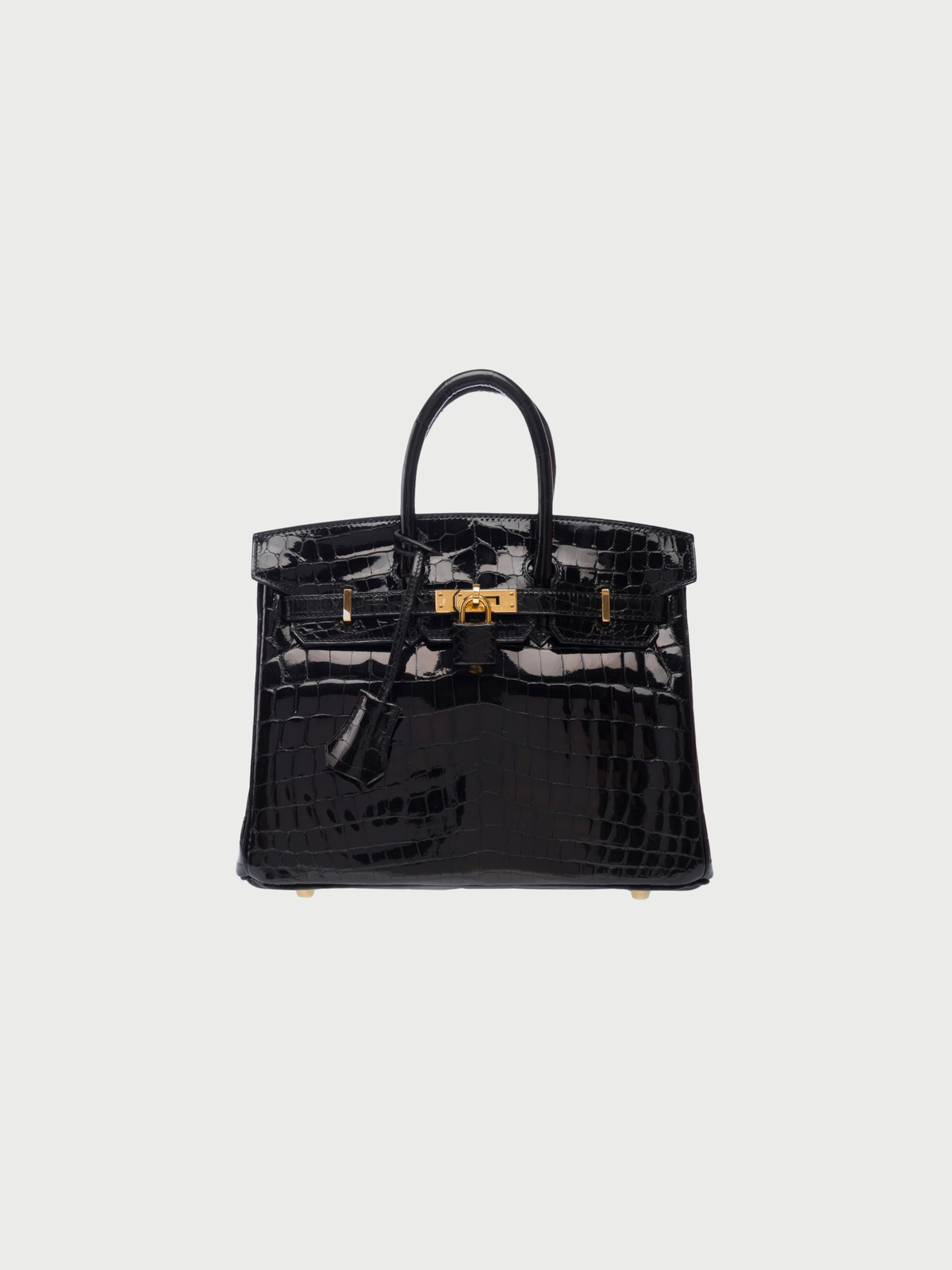 Hermès 2010s Black Niloticus Crocodile Birkin 25 Bag
