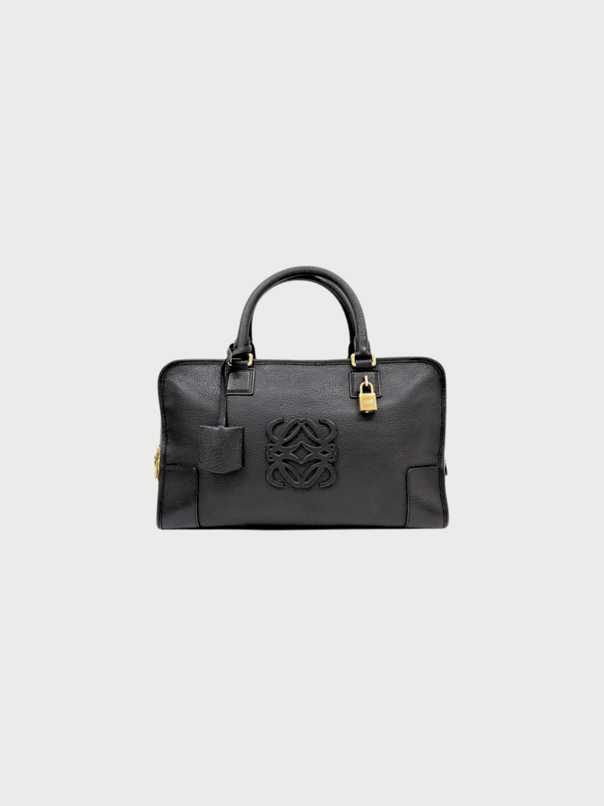 Loewe 2000s Black Leather Amazona 36 Bag