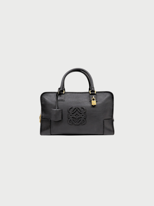Loewe 2000s Black Leather Amazona 36 Bag