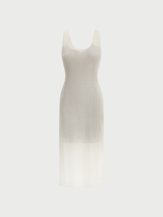 Fendi SS 2024 Cream Silk Crochet Dress