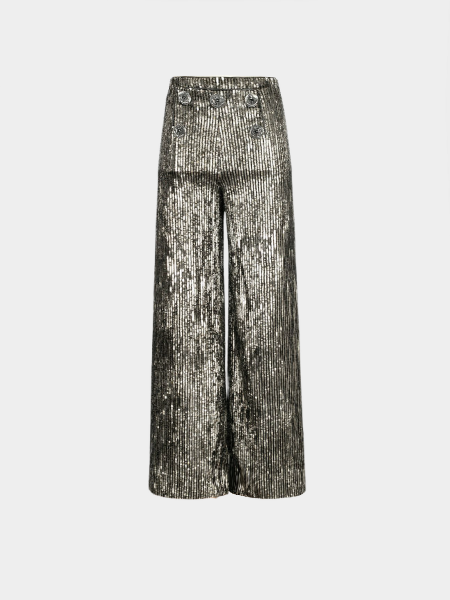 Jean Paul Gaultier SS 2008 Silver Sequined Trouser Pants